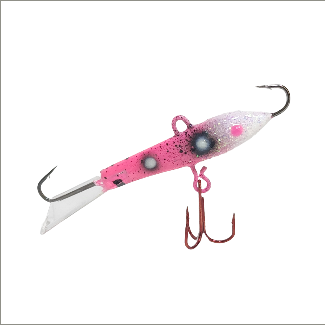 Best jigging rap style glow in the dark pink for walleye 