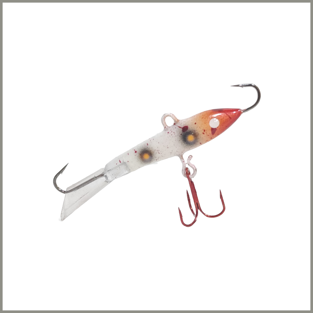 Great glow walleye jigging rap style ice fishing lure