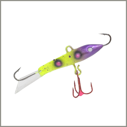 Ice fishing jig glowing jigging rap style lure