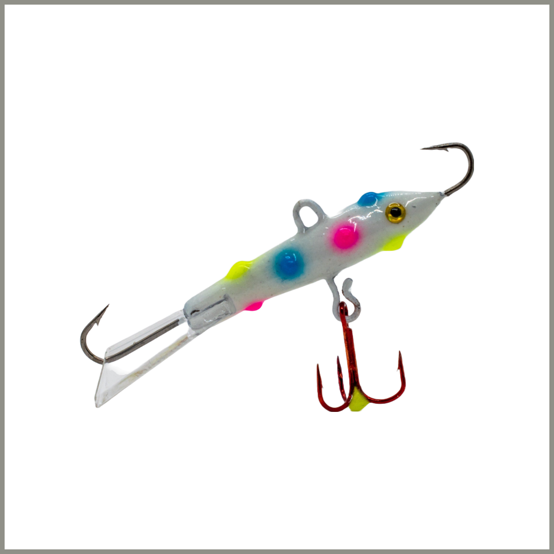 Greatest selling wonder bread glow jigging rap style walleye ice fishing jig